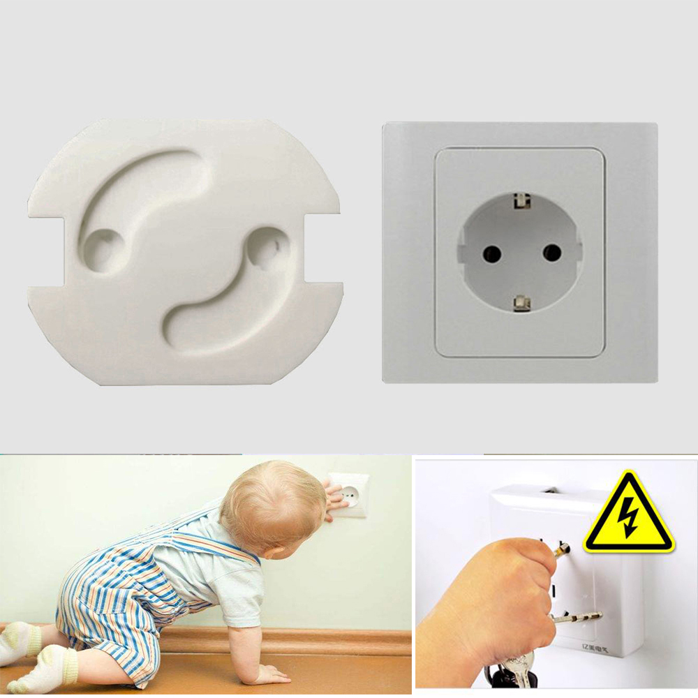 10 Pcs EU Power Electrical Outlets Rotate Cover Pr..